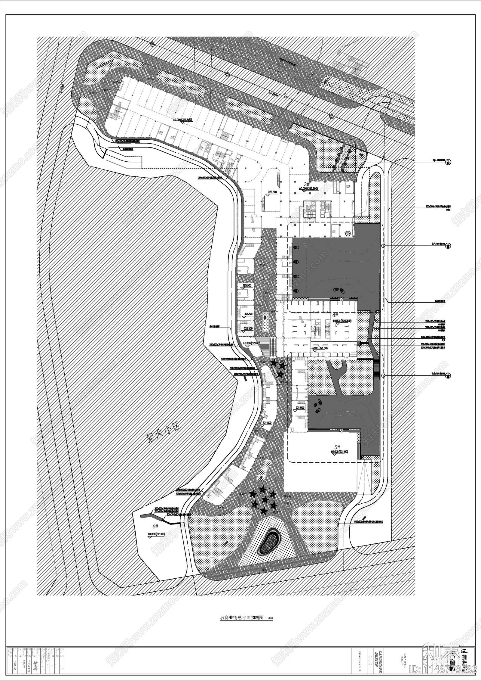 4套办公楼商业景观cad施工图下载【ID:1148779582】
