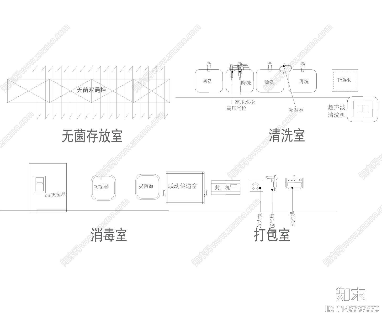 牙科口腔医院设备施工图下载【ID:1148787570】