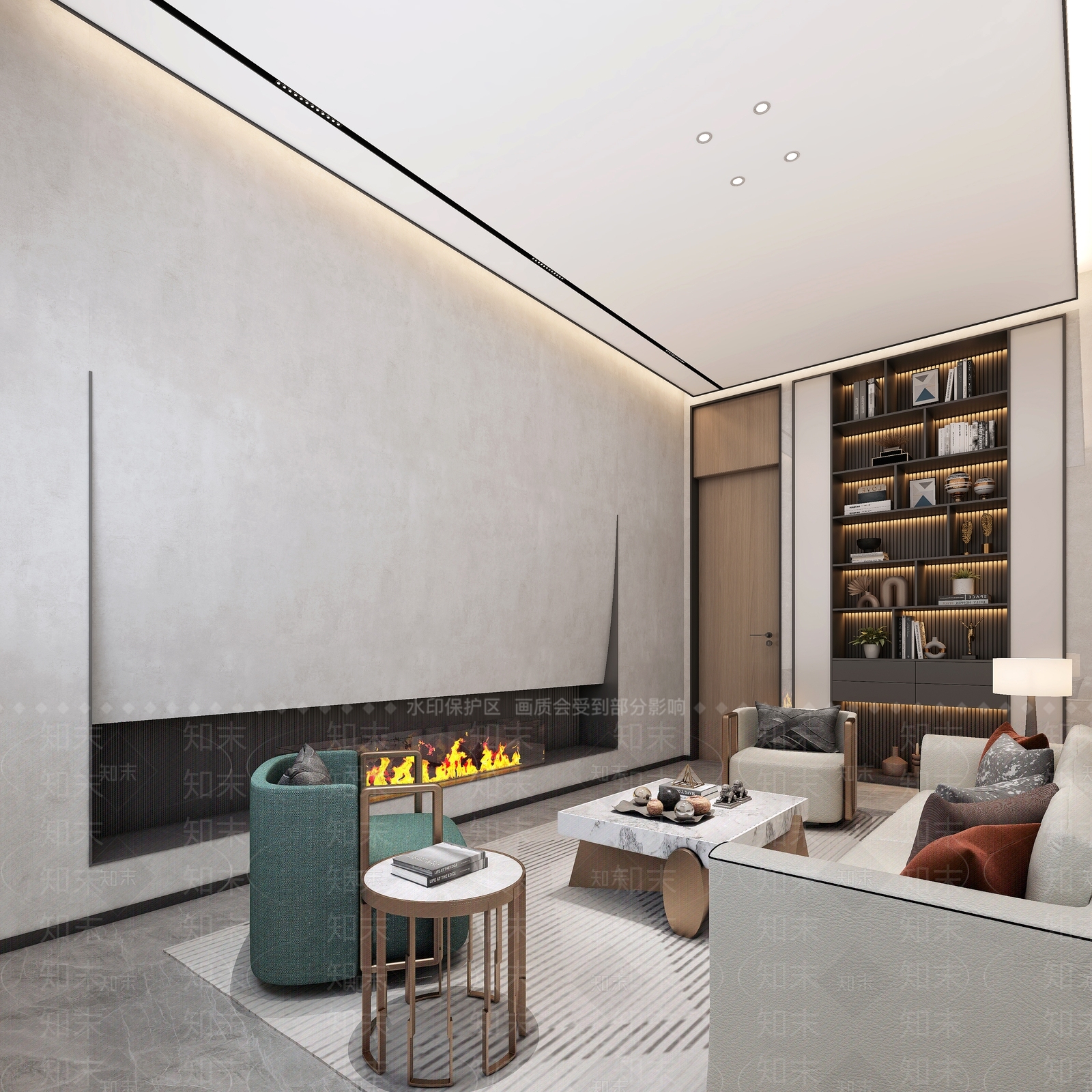 现代会客厅3D模型下载【ID:1148800115】