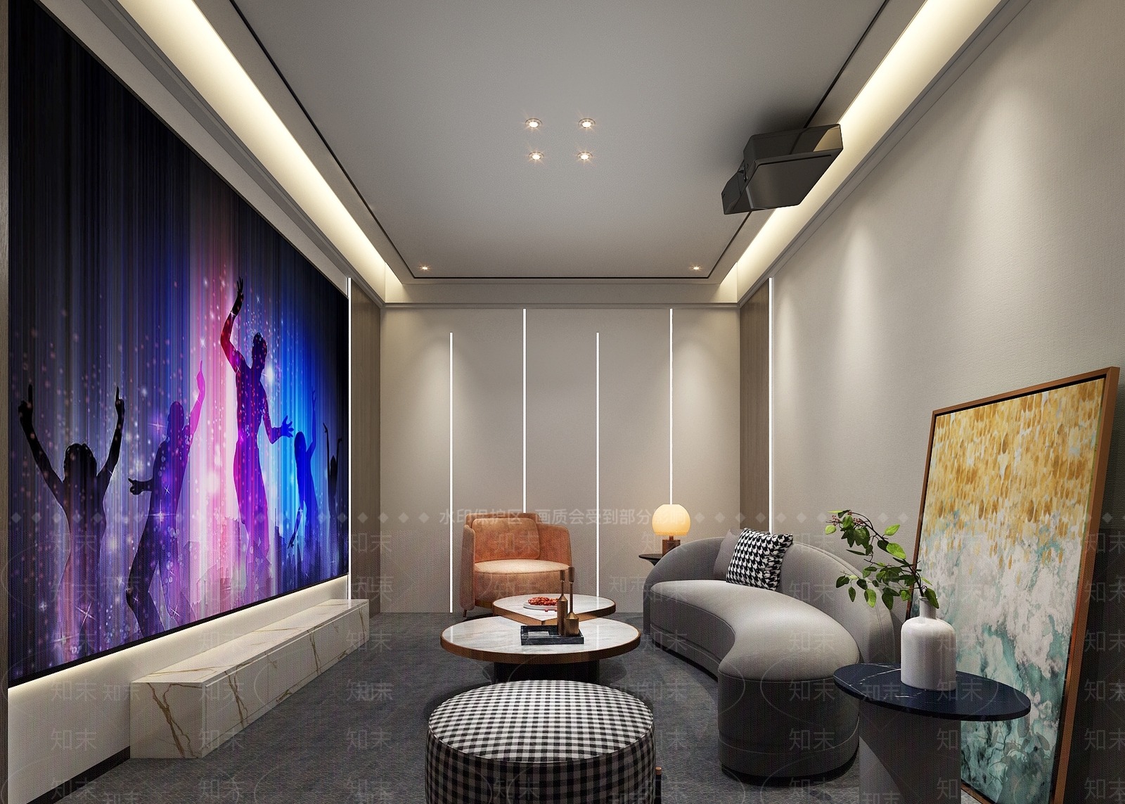 现代家居影音室3D模型下载【ID:1148803731】