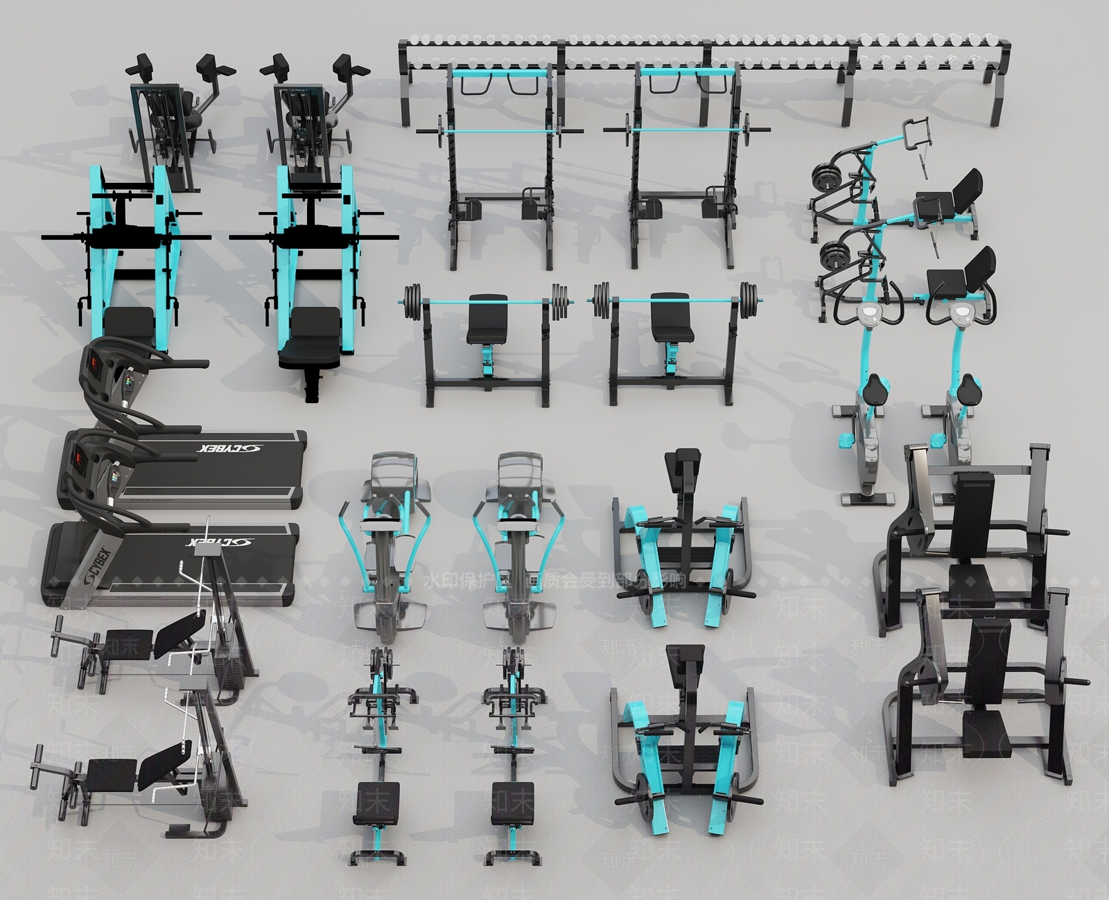 健身器材运动器材SU模型下载【ID:1148809761】