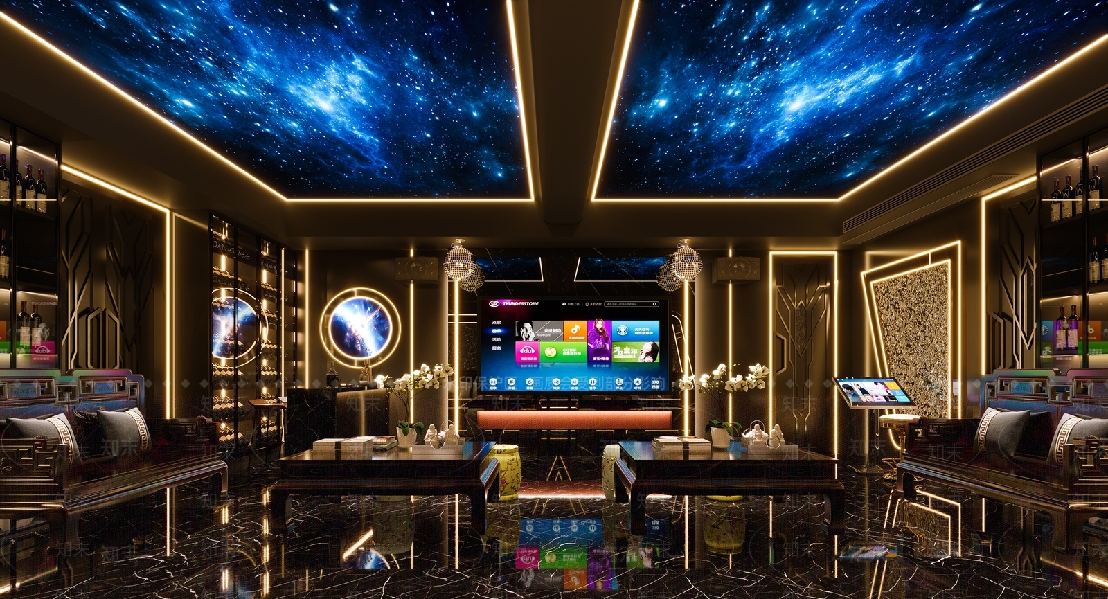 现代KTV包厢3D模型下载【ID:1148814377】