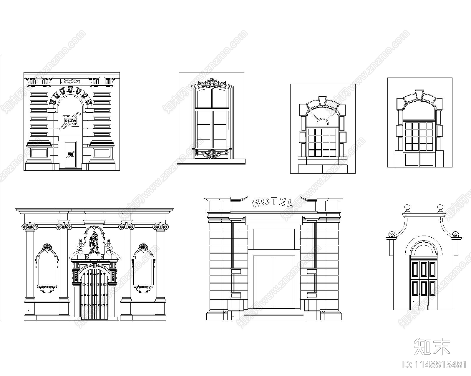 荷兰建筑门窗图施工图下载【ID:1148815481】
