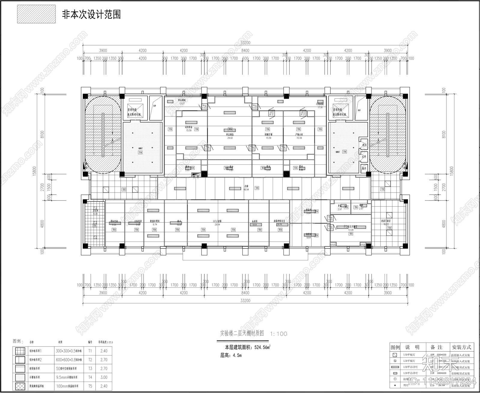 疾病预防控制中心实验室标准化装修建筑cad施工图下载【ID:1148817224】