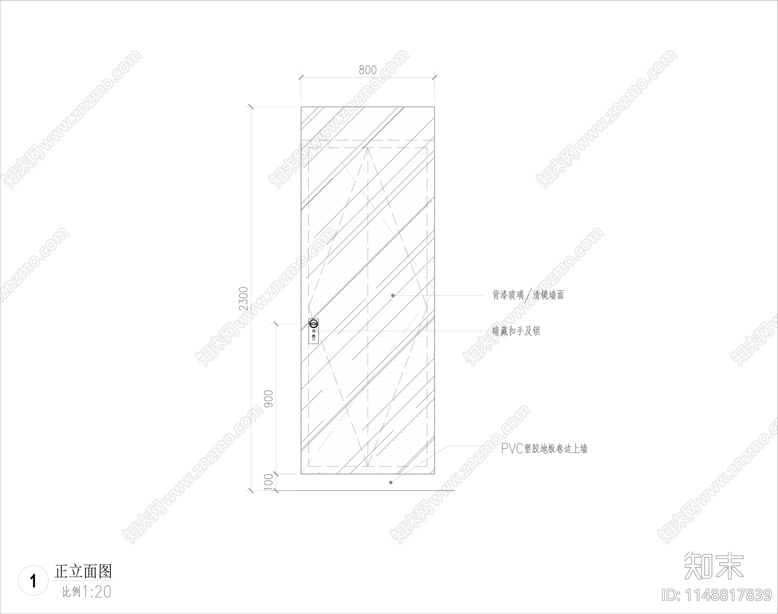 暗门节点cad施工图下载【ID:1148817839】