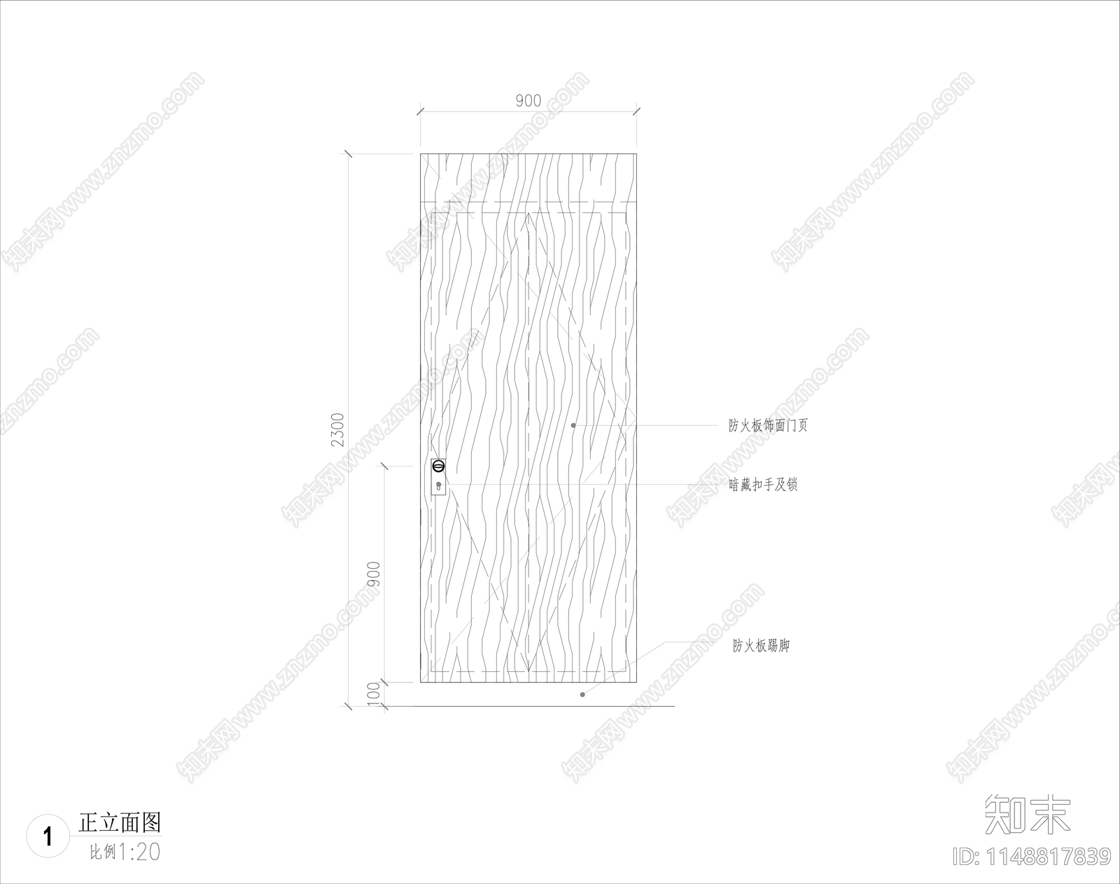 暗门节点cad施工图下载【ID:1148817839】