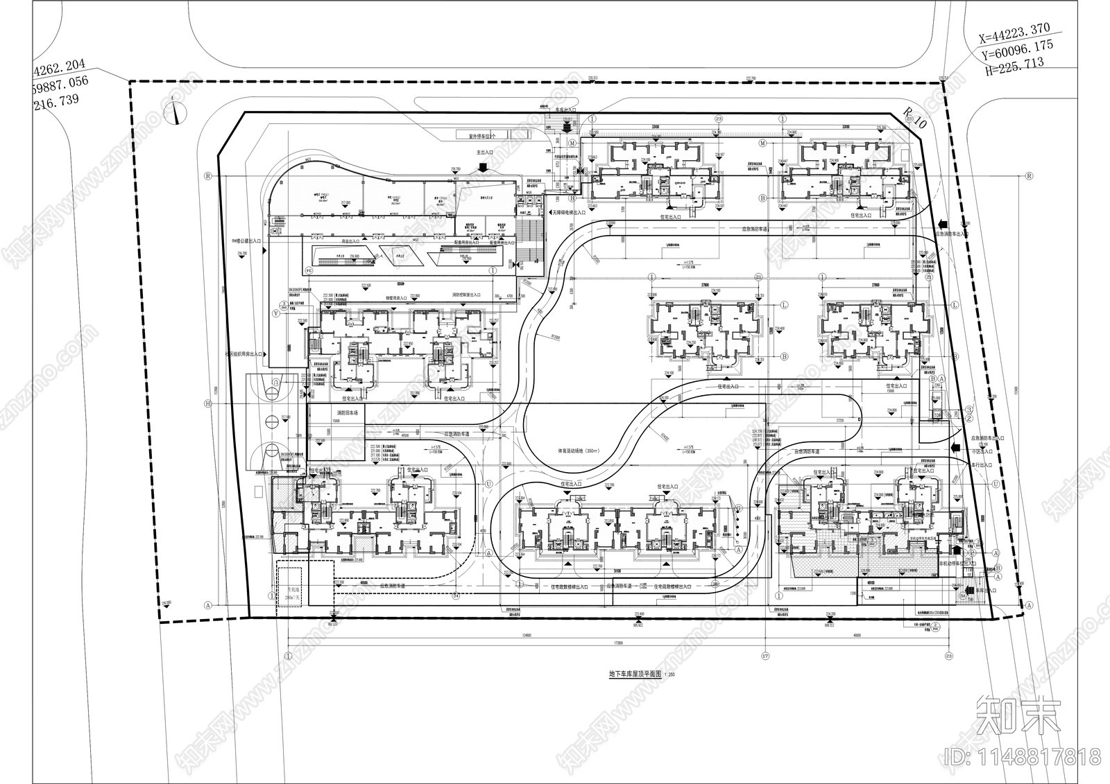 人才租赁住房建筑cad施工图下载【ID:1148817818】