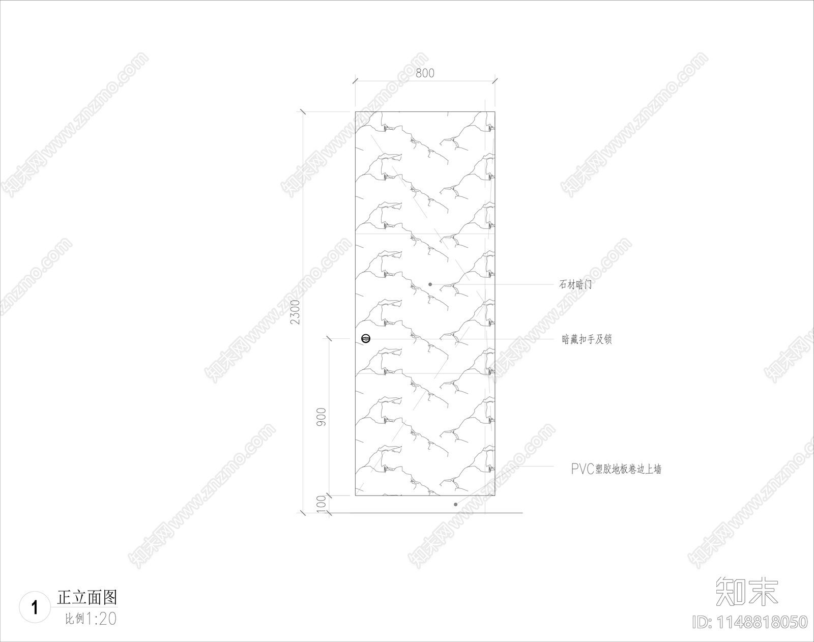 暗门节点cad施工图下载【ID:1148818050】