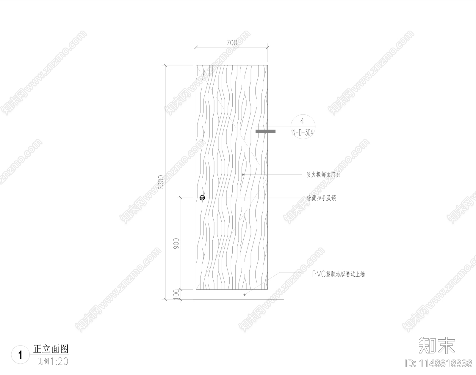 消火栓暗门节点施工图下载【ID:1148818338】