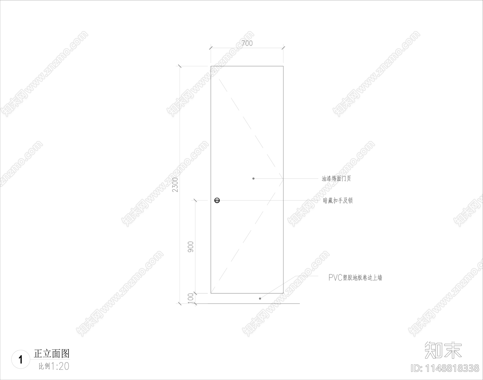 消火栓暗门节点施工图下载【ID:1148818338】