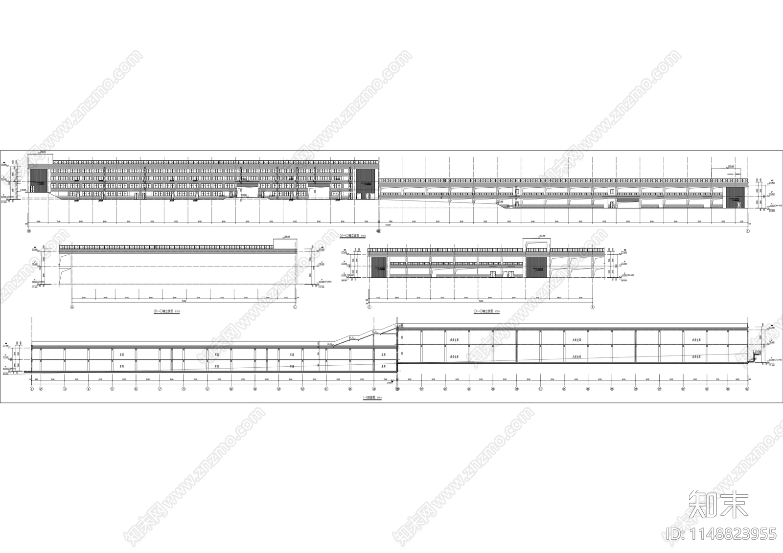 通惠新兴片区公共停车场建设项目建筑cad施工图下载【ID:1148823955】
