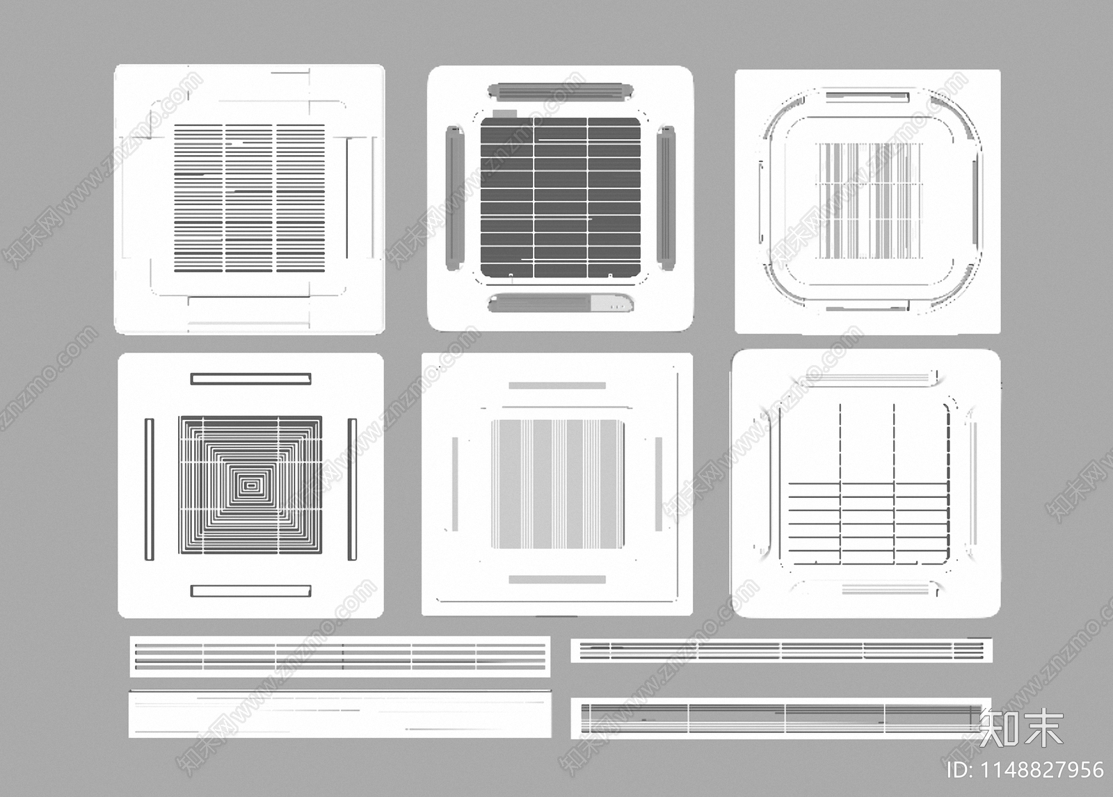 现代空调出风口SU模型下载【ID:1148827956】