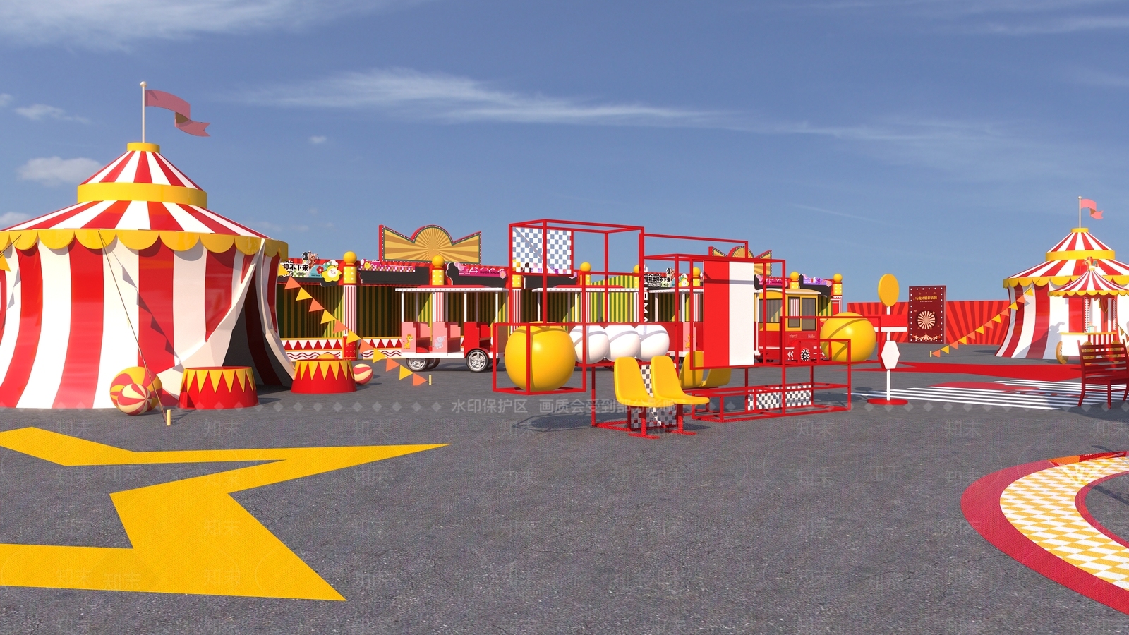 现代大马戏团3D模型下载【ID:1148830916】