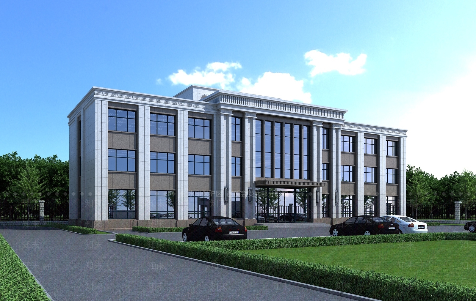 现代办公楼3D模型下载【ID:1148834318】_知末3d模型网