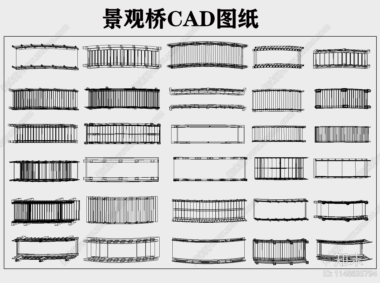 石桥图库cad施工图下载【ID:1148835794】