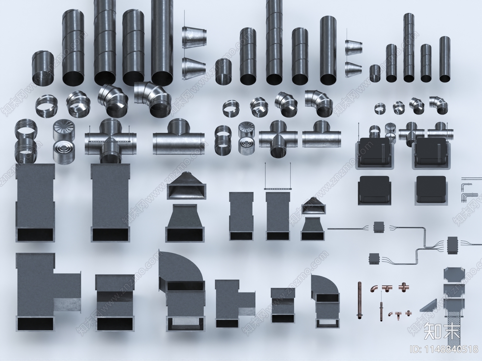 通风管道3D模型下载【ID:1148840518】