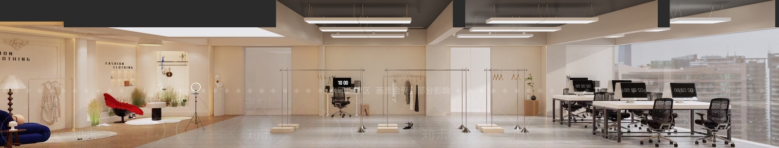 现代服装直播间SU模型下载【ID:1148842668】