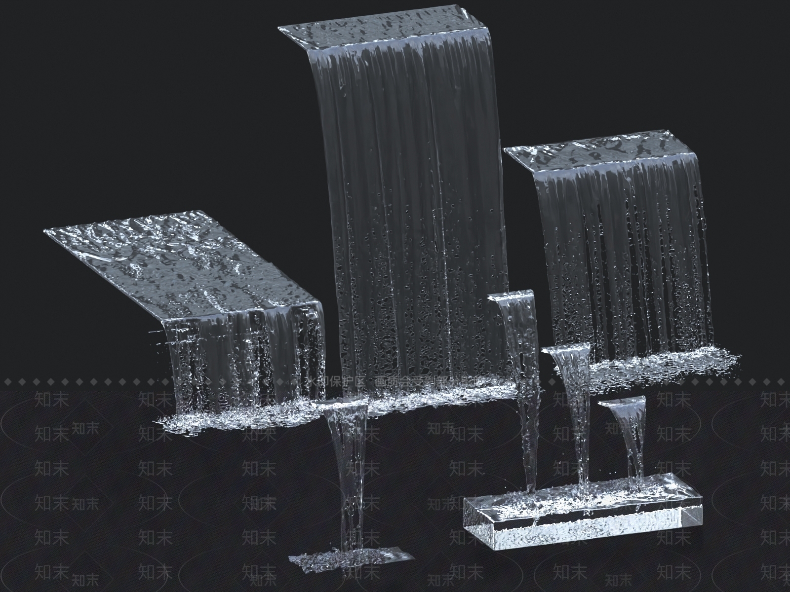 现代假山水景3D模型下载【ID:1148845234】