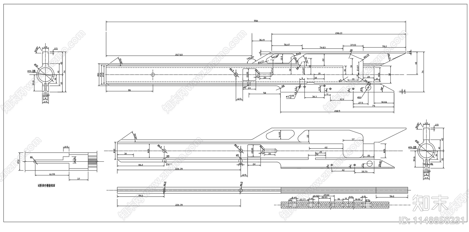 燕尾轨道外形节点施工图下载【ID:1148850231】
