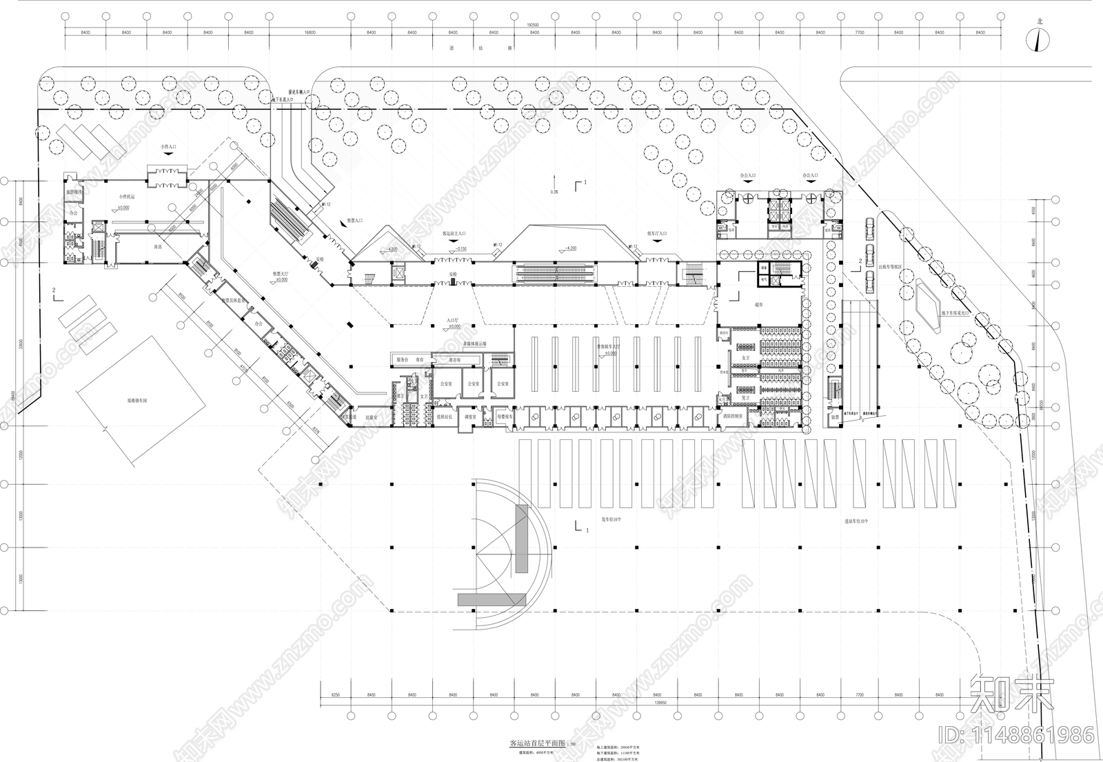 客运站建筑施工图下载【ID:1148861986】