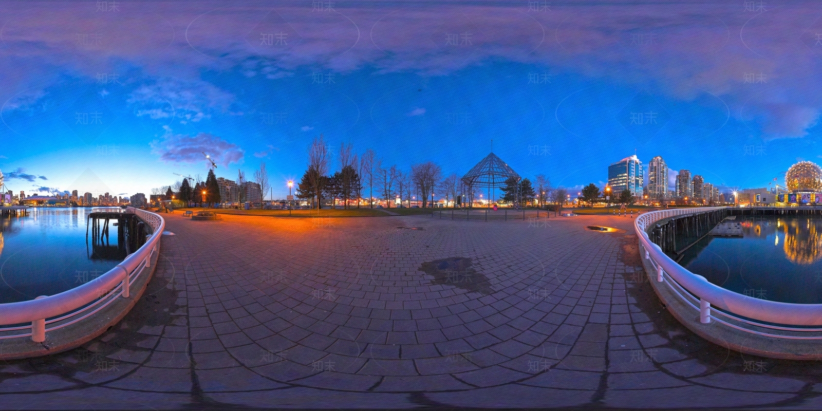 hdr滨水小镇黄昏贴图下载【ID:1148867708】