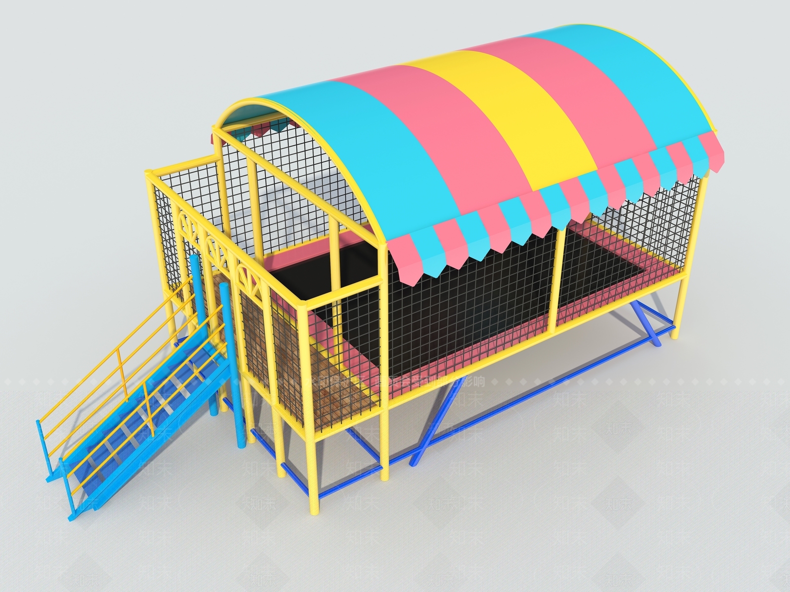 现代儿童蹦床3D模型下载【ID:1148869910】