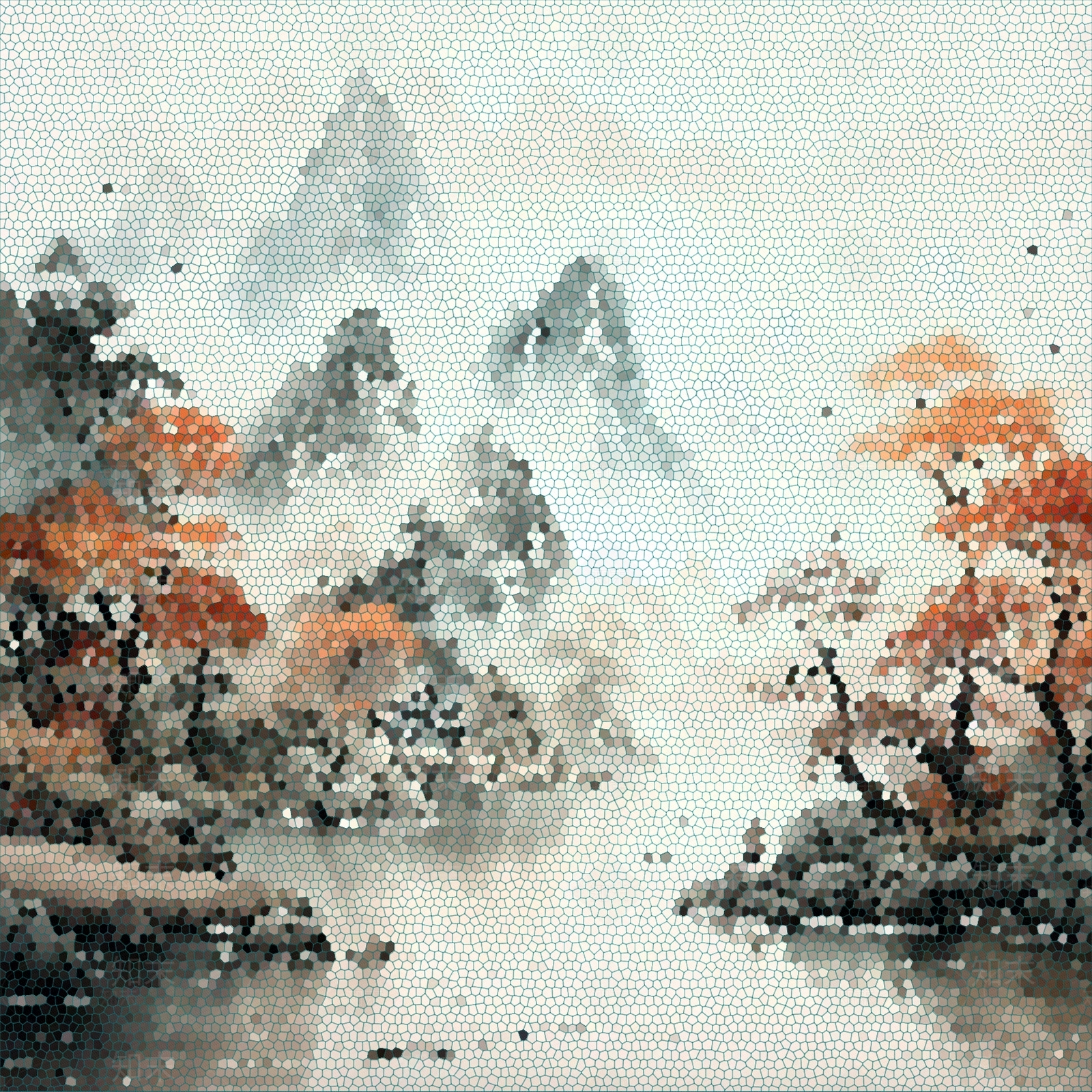 新中式山水艺术玻璃马赛克贴图下载【ID:1148870208】