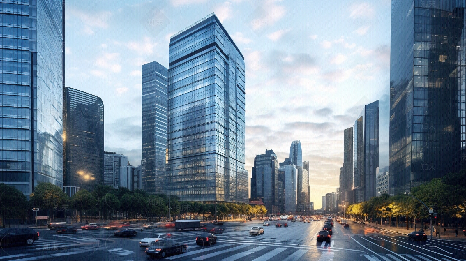 现代城市街道外景贴图下载【ID:1148870802】