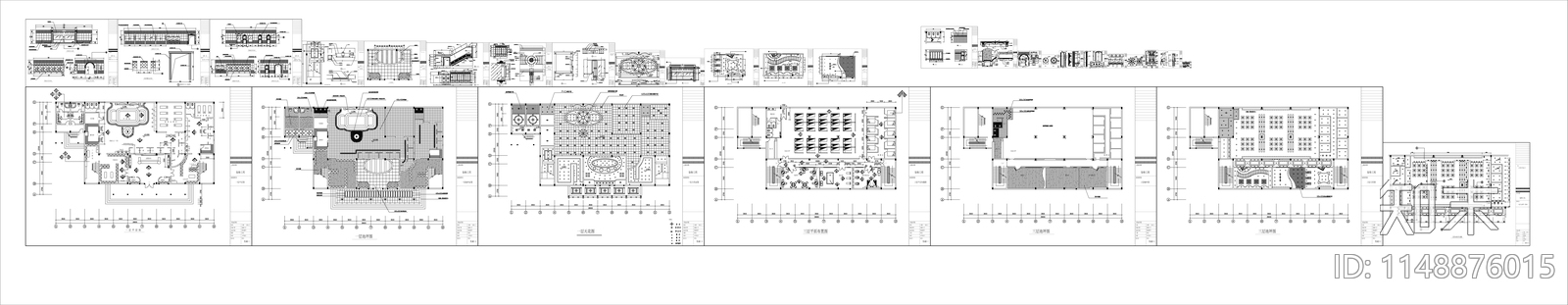 洗浴中心装饰图cad施工图下载【ID:1148876015】