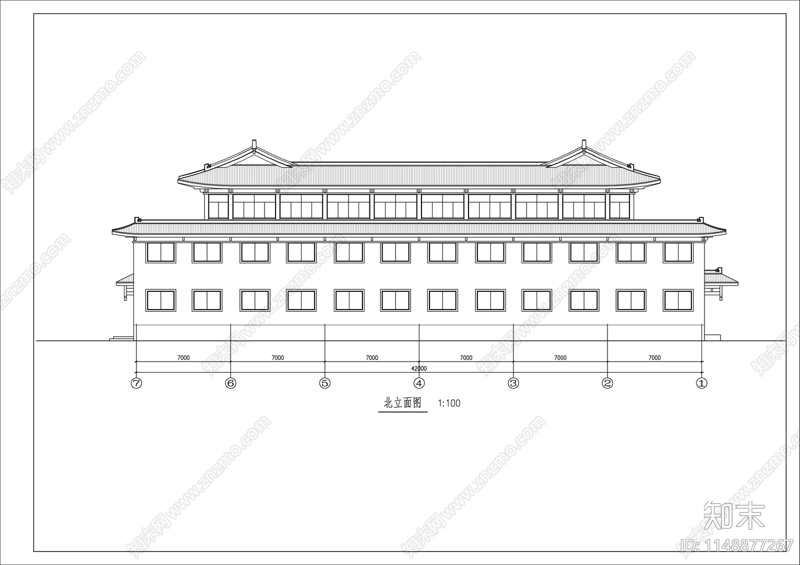 洗浴中心建筑cad施工图下载【ID:1148877267】