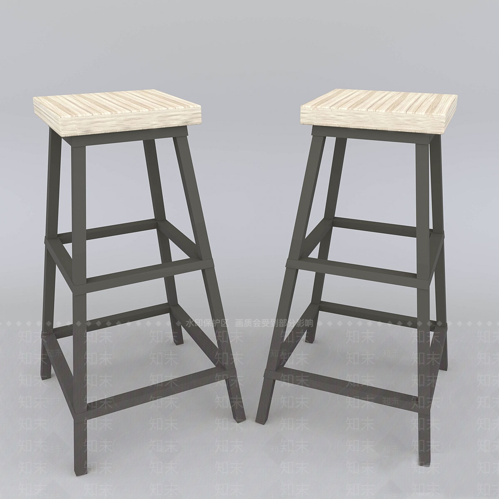 公共高凳子3D模型下载【ID:1149200595】