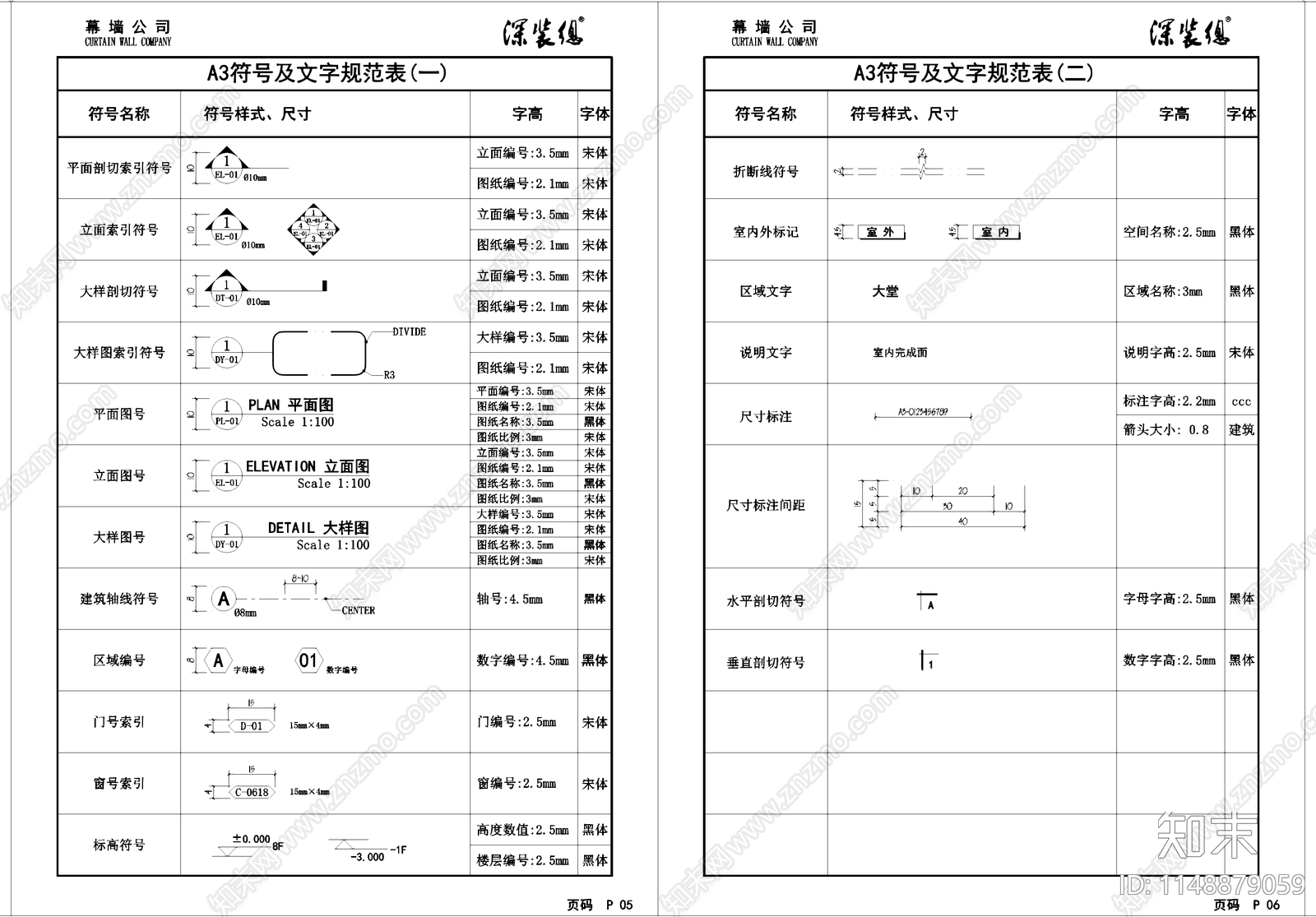 图框图例封面符号设计说明目录线型索引标注cad施工图下载【ID:1148879059】