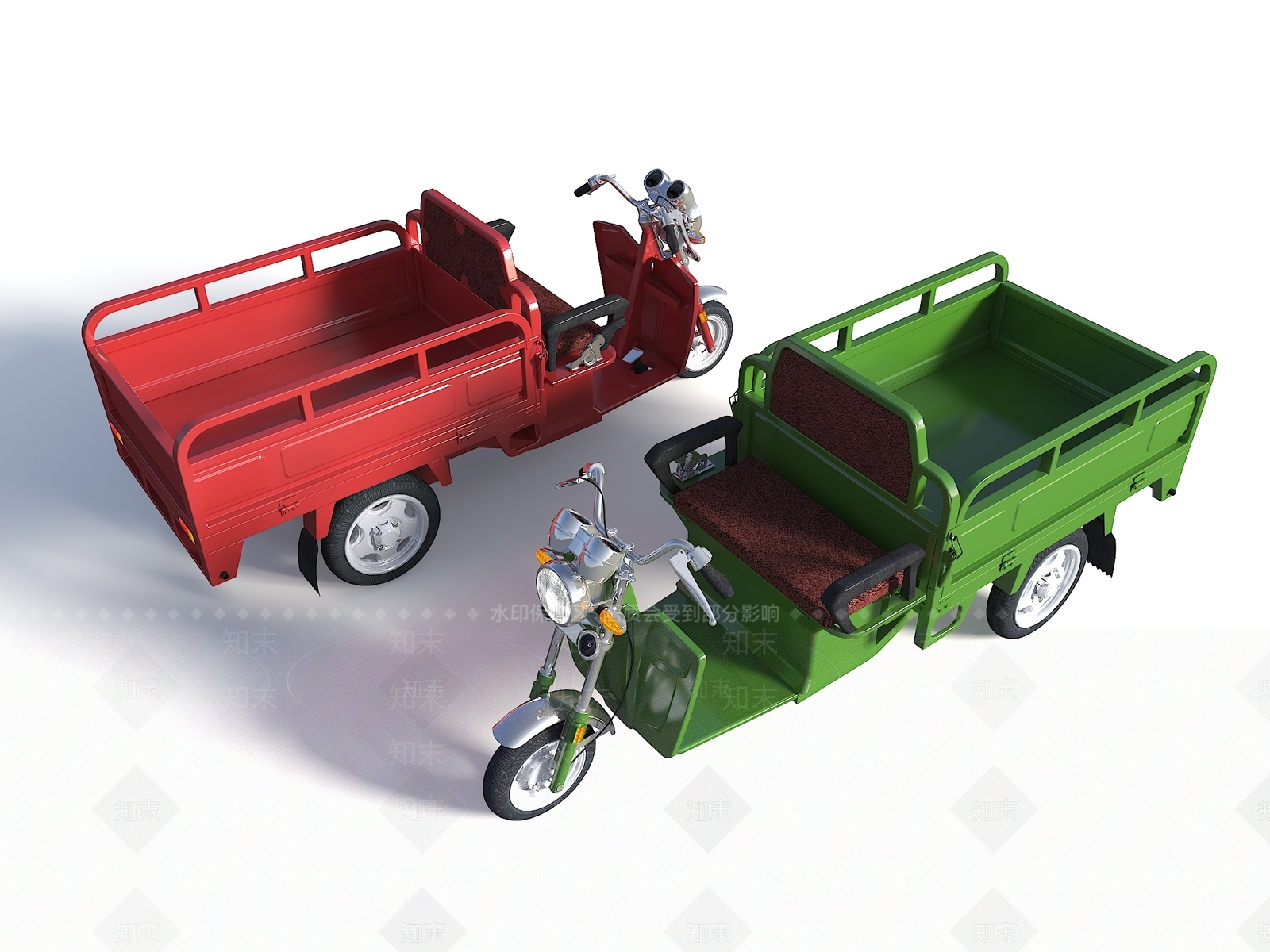 现代电动三轮货车3D模型下载【ID:1148880133】