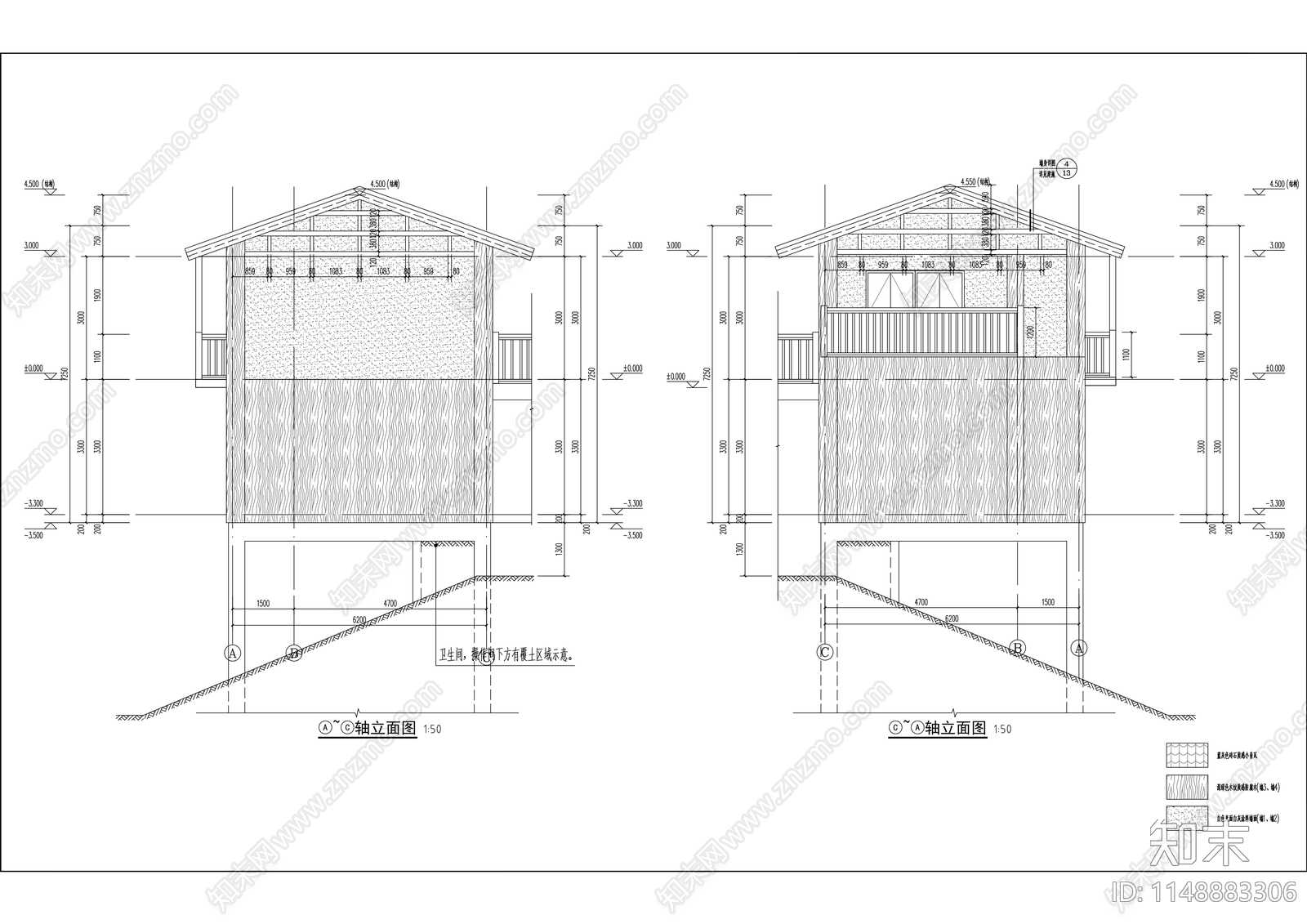 办公楼建筑工程cad施工图下载【ID:1148883306】