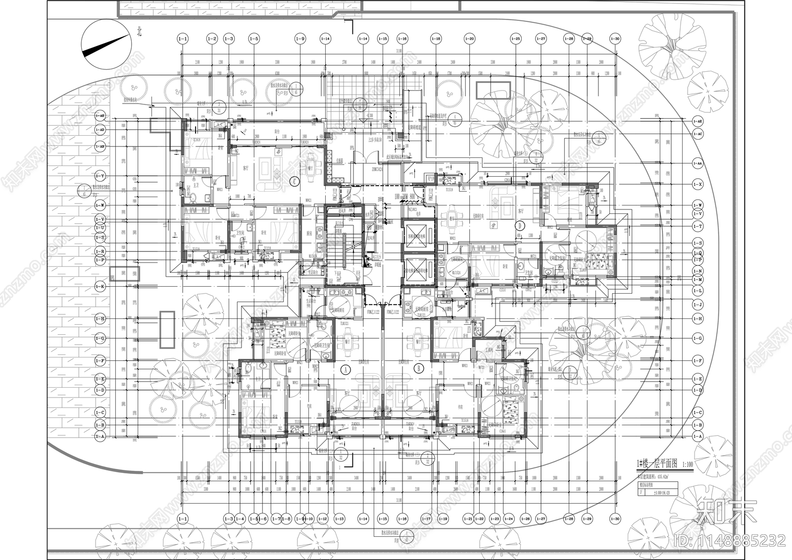 木洞传统风貌区保障房建筑cad施工图下载【ID:1148885232】