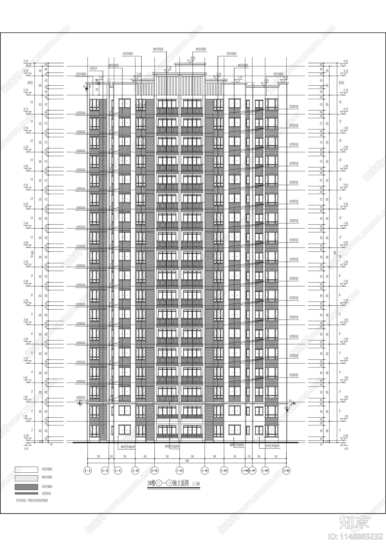 木洞传统风貌区保障房建筑cad施工图下载【ID:1148885232】