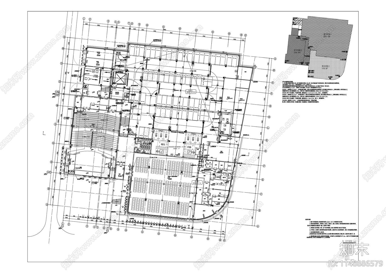 悦来第二小学建筑cad施工图下载【ID:1148886579】