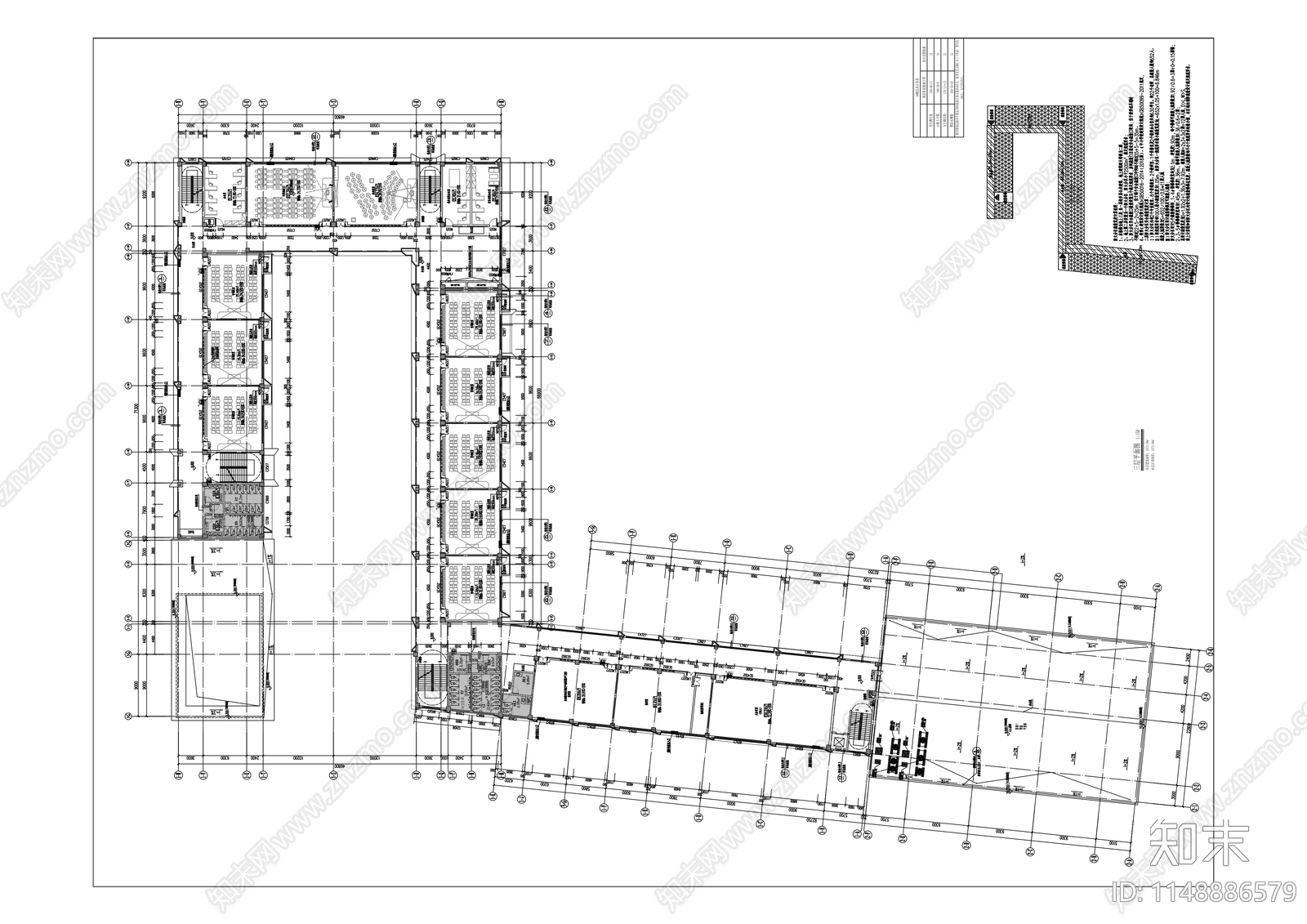 悦来第二小学建筑cad施工图下载【ID:1148886579】