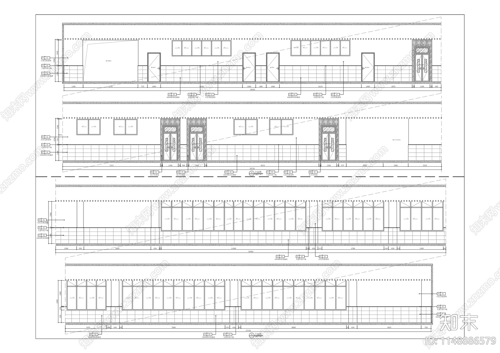 悦来第二小学建筑cad施工图下载【ID:1148886579】