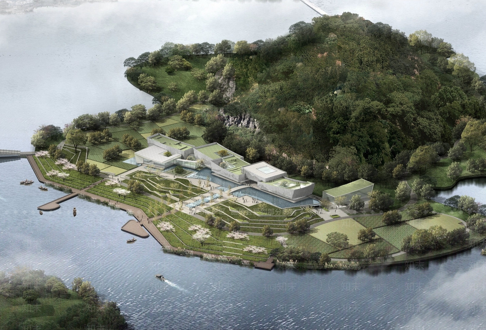 现代博物馆建筑SU模型下载【ID:1148887868】