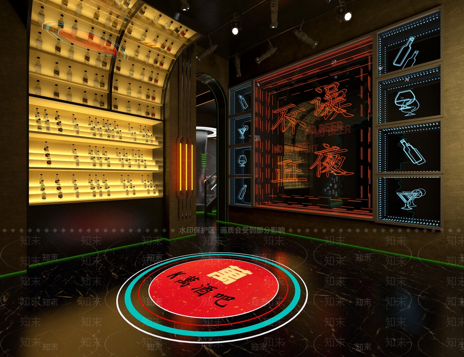 酒吧走廊3D模型下载【ID:1148889270】