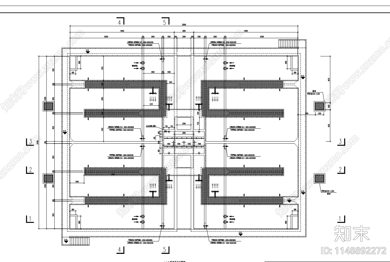 工园区5000吨废水AAO废水处理cad施工图下载【ID:1148892272】