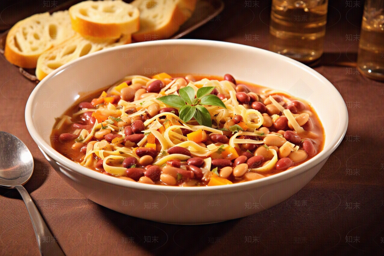 一碗豆子面条美食海报贴图下载【ID:1148893757】