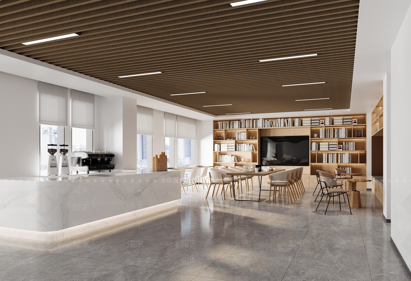现代阅读室3D模型下载【ID:1150611856】