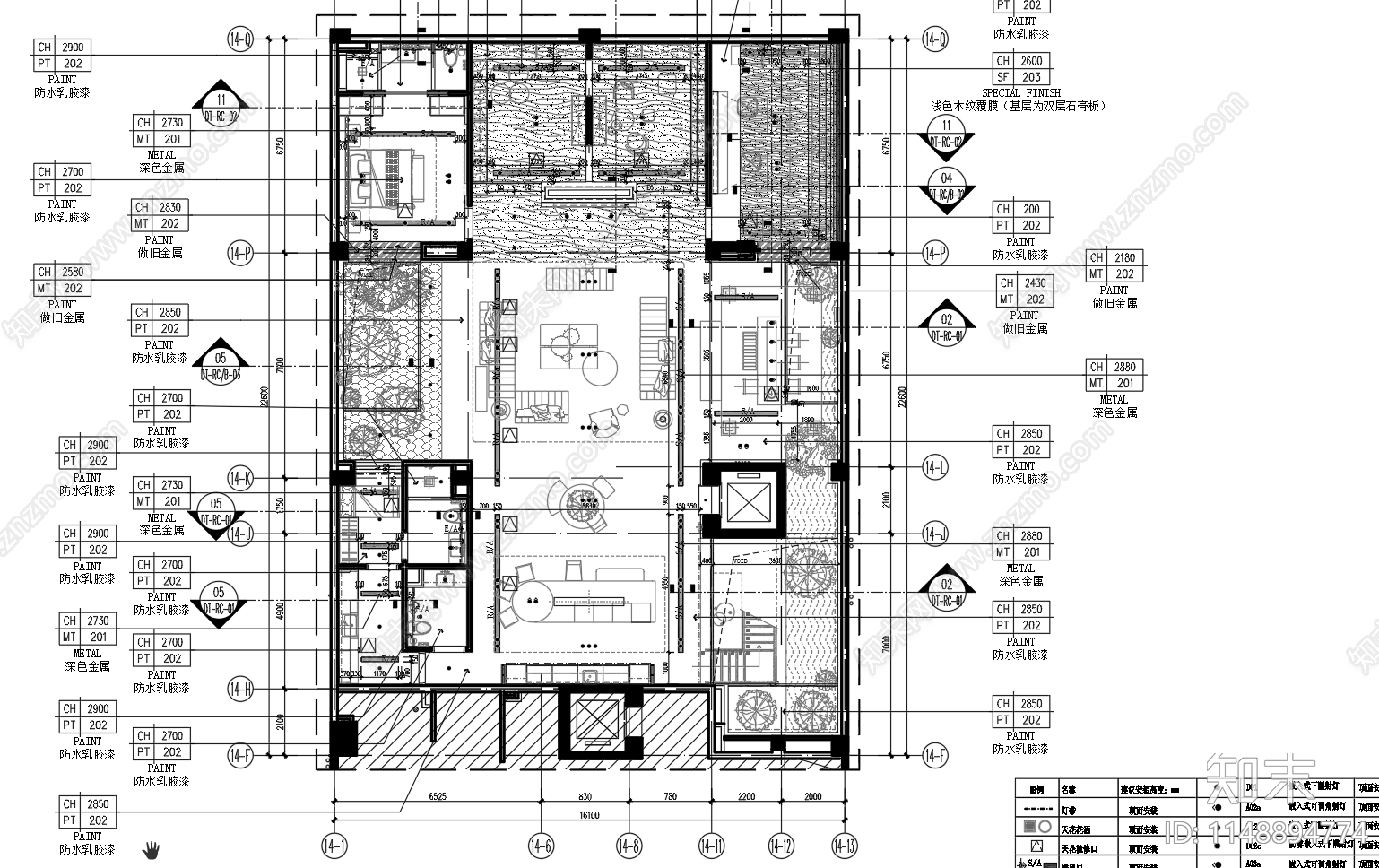 东莞万科棠樾B户型室内cad施工图下载【ID:1148894774】