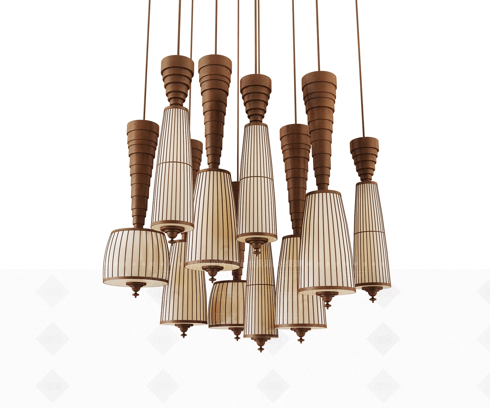 东南亚吊灯3D模型下载【ID:1148895858】