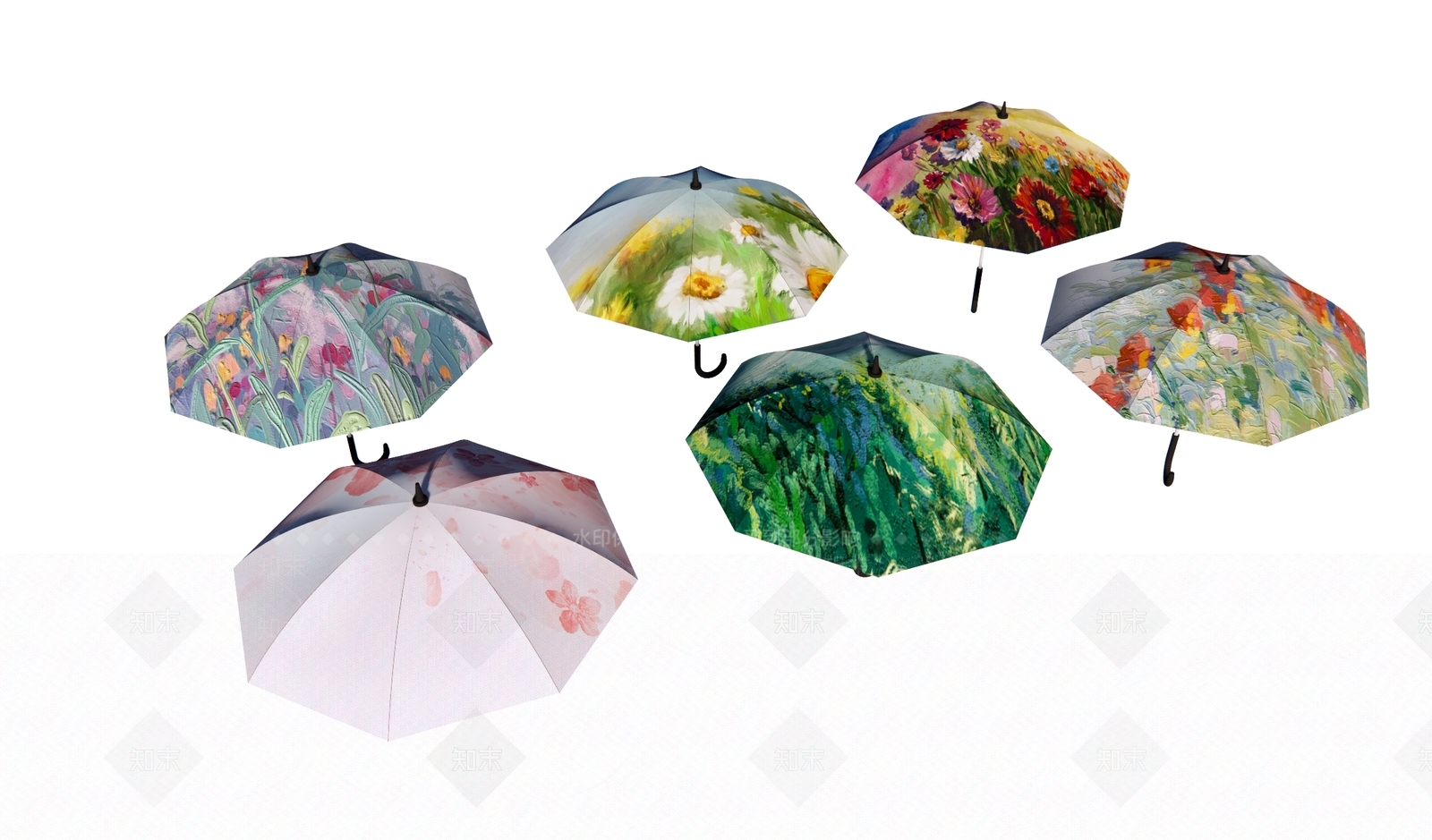 现代雨伞SU模型下载【ID:1148896769】