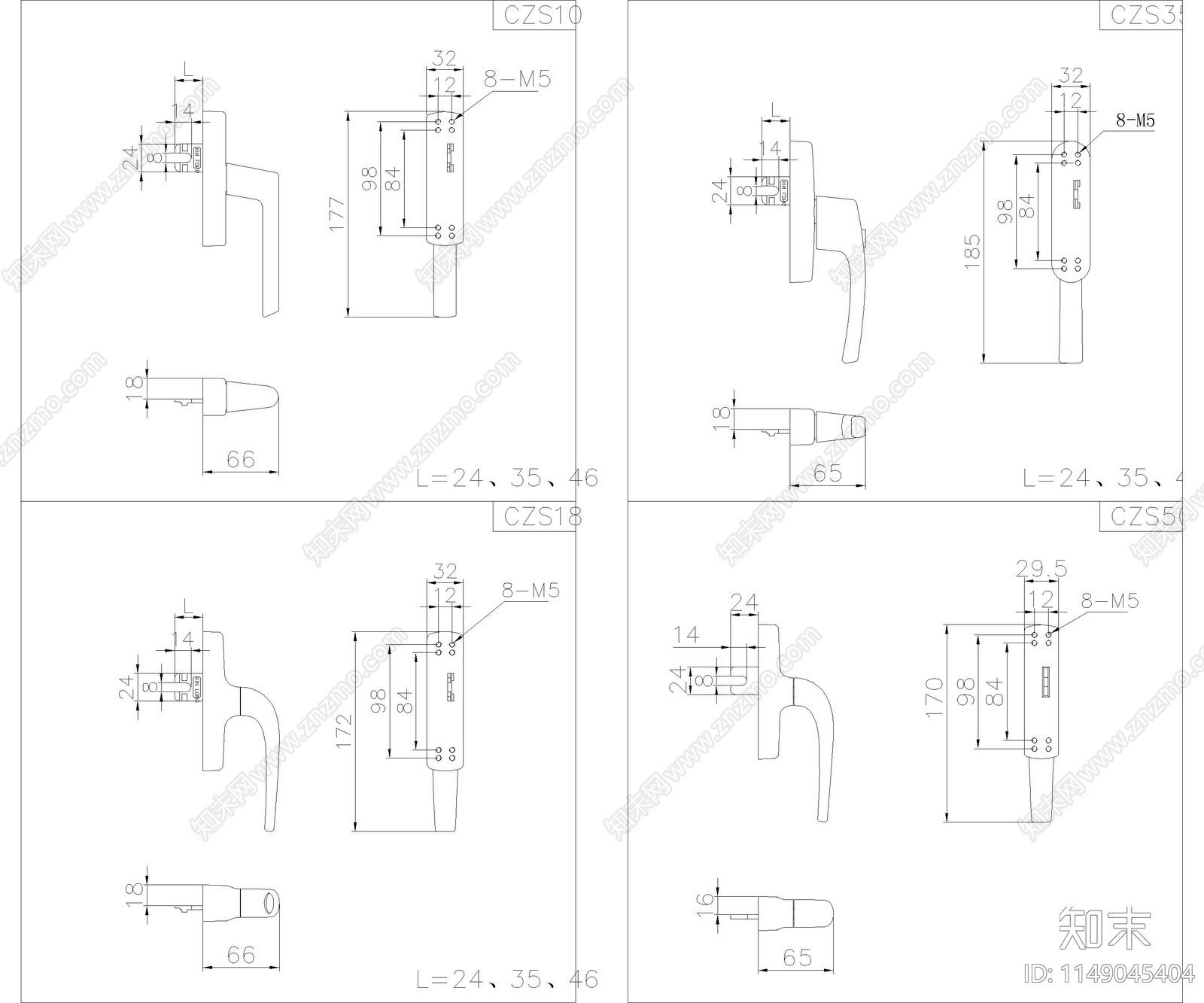 五金零件图库施工图下载【ID:1149045404】