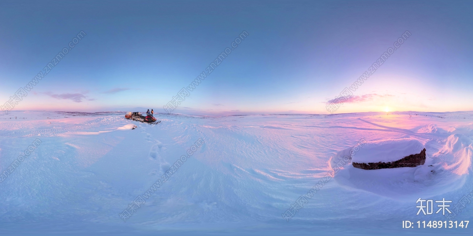 hdr雪景日落贴图下载【ID:1148913147】