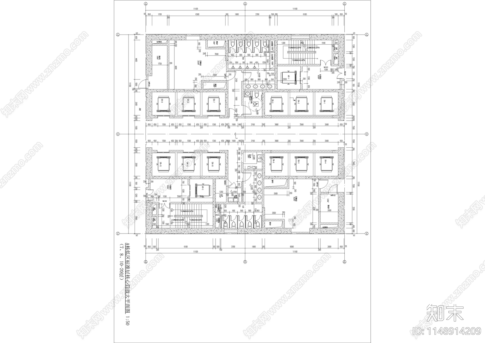 现代风格环球金融中心建筑cad施工图下载【ID:1148914209】